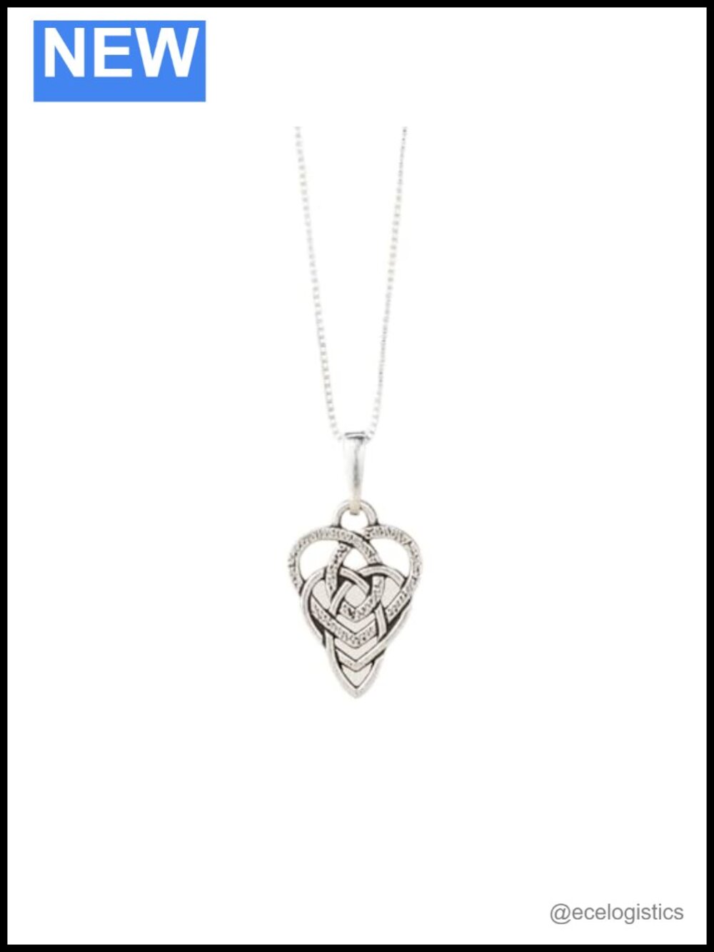 Danforth Pewter Celtic Knot Motherhood Pendant Necklace 18in Box Chain